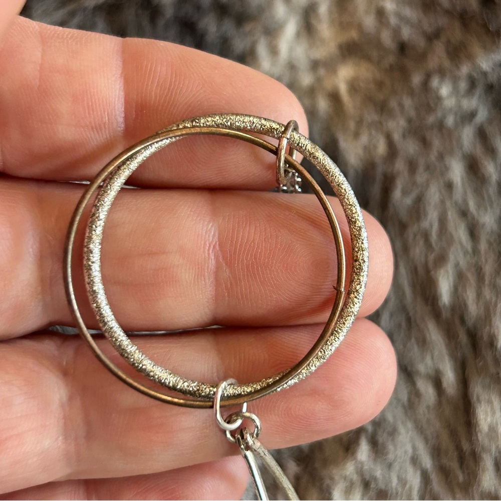 Handcrafted Repurpose Rhinestone Dangle Pendant O… - image 6